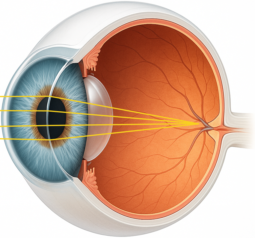 Korrigiertes Auge nach LASIK-Behandlung